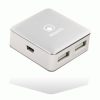 HUB MINI USB2.0 4P ATLANTIS P014-UH28 BIANCO/SILVER - EAN 80