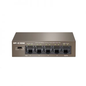 SWITCH 5P LAN 10/100M IP-COM S1105-4-PWR-H 4P POE 1P - METAL