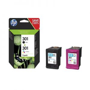 CARTUCCIA HP MULTIPACK N 301 N9J72AE NERO+COLORE 190+165PG H