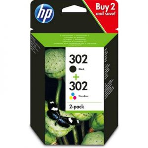 CARTUCCIA HP MULTIPACK N 302 X4D37AE NERO+COLORE 190+165PG H