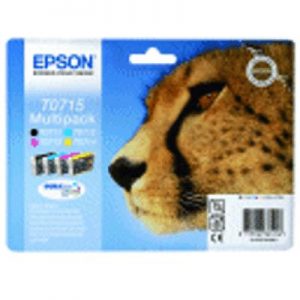 MULTIPACK EPSON "GHEPARDO" C13T07154010/12 1 NERO T071140 +3