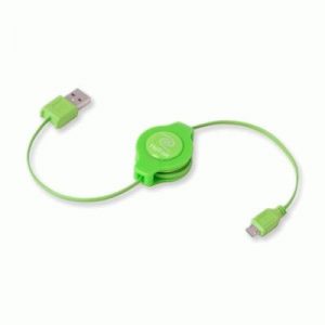 CAVO USB 2.0 A MICRO 5-PIN RETRATTILE VERDE RETRAK EUCABLEMI