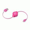 CAVO USB 2.0 A MICRO 5-PIN RETRATTILE ROSA RETRAK EUCABLEMIC