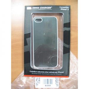 CUSTODIA X APPLE IPHONE5 SCP60038 SWISS CHARGER IN ALLUMINIO