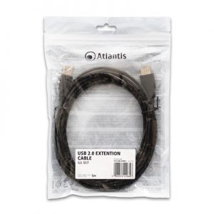 CAVO PROLUNGA USB2.0 AA M/F 5MT ATLANTIS P019-UB2-AAMF-5