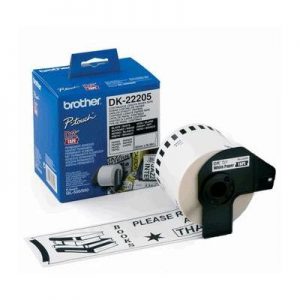 ROTOLO ETICHETTE ADESIVE BROTHER DK22205 62MM X 30.48MT NERO