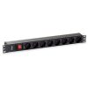 STRISCIA MULTIPRESA 8P EQUIP 333283 NERA CEE7/4 CON SWITCH-C