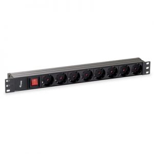 STRISCIA MULTIPRESA 8P EQUIP 333283 NERA CEE7/4 CON SWITCH-C