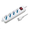 MULTIPRESA 4P ATLANTIS P011-SL3004-W (4 SCHUKO/ITA-BIPASSO)