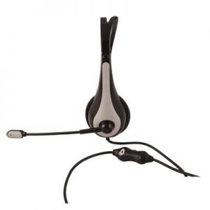 CUFFIA+MICROFONO ATLANTIS P003-VA5100-G CON REGOLATORE DI VO