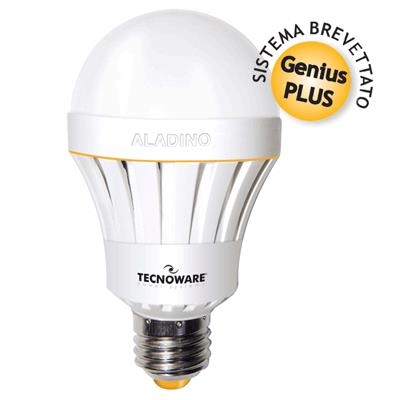 LAMPADA A LED CON BATTERIA TECNOWARE ALADINO FLED17320 E27 G LAMPADA A LED CON BATTERIA TECNOWARE ALADINO FLED17320 E27 G